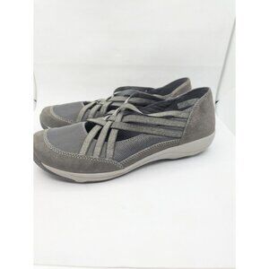 Dansko Shoes Women's Sz EU 40 US 9.5-10 Hilde Gray Suede Comfort Cross Strap